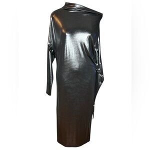 Kamali Kulture long sleeve all in one metallic dress